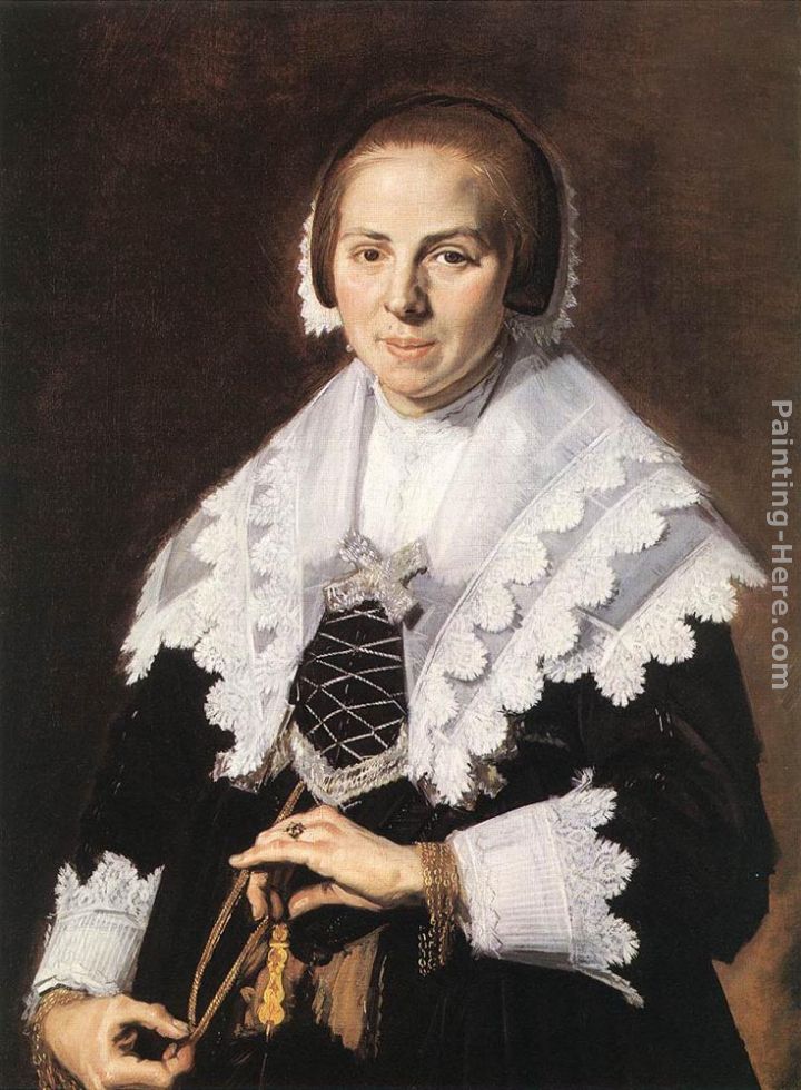 Portrait of a Woman Holding a Fan painting - Frans Hals Portrait of a Woman Holding a Fan art painting